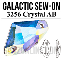 3256 Glitzstone Crystal AB Sew On Galactic Rhinestones